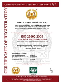 ISO 22000:2005 Certificate